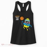 Easter Egg Playing Basketball Cute Sports Women's Tank Top thumb 0