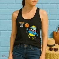 Easter Egg Playing Basketball Cute Sports Women's Tank Top thumb 2