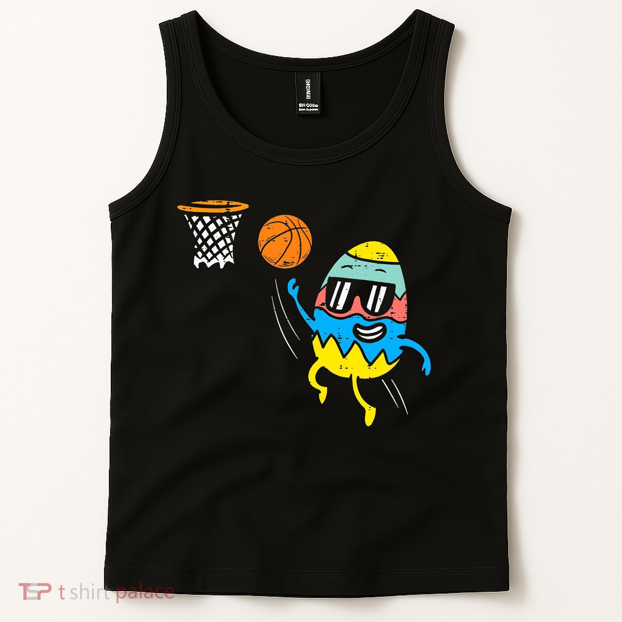 Easter Egg Playing Basketball Cute Sports Tank Top