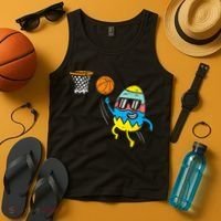 Easter Egg Playing Basketball Cute Sports Tank Top thumb 4