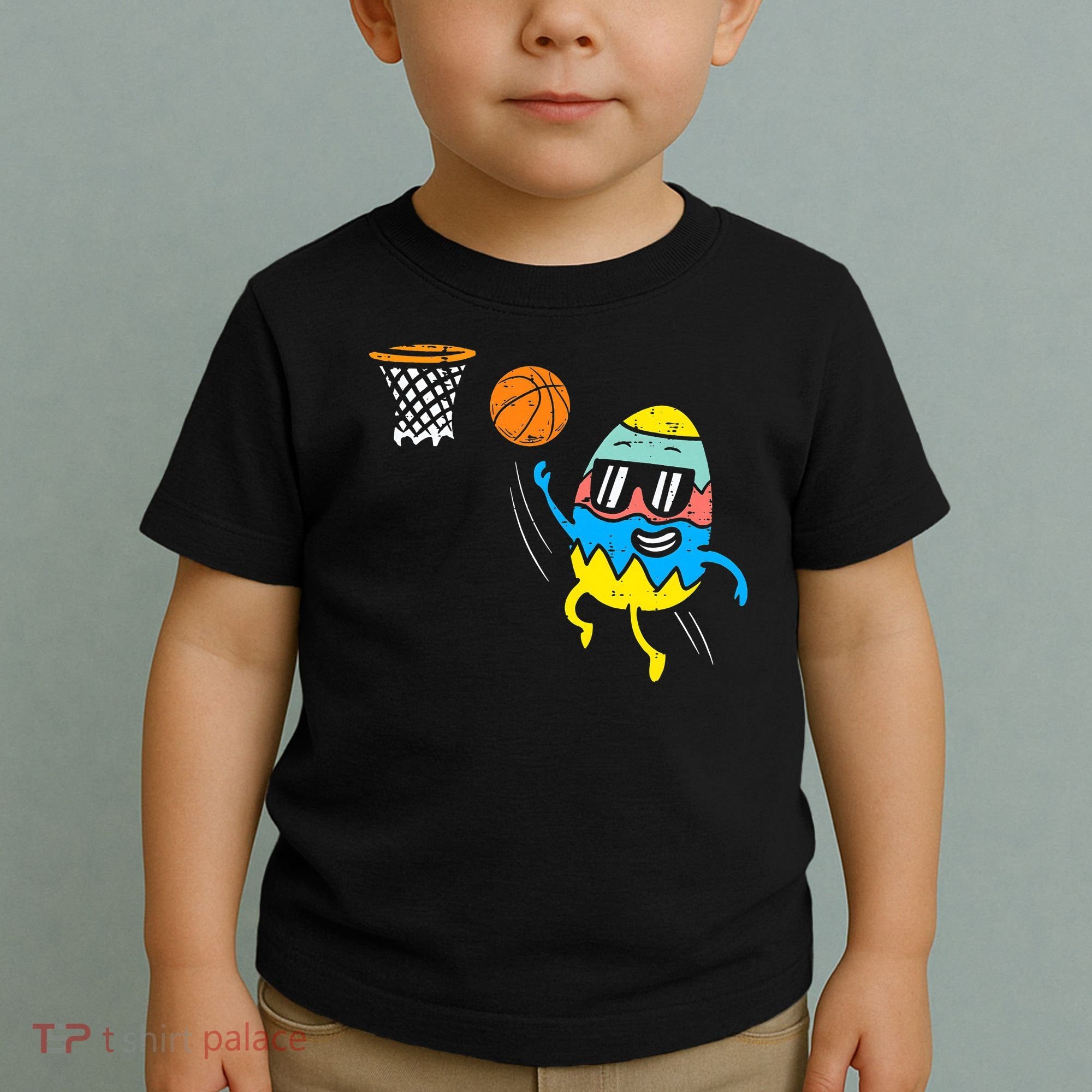Easter Egg Playing Basketball Cute Sports Toddler T-Shirt