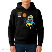 Easter Egg Playing Basketball Cute Sports Kids Hoodie thumb 4