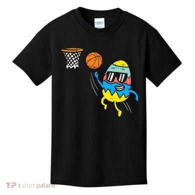 Easter Egg Playing Basketball Cute Sports Kids T-Shirt