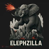 Elephent Elephzilla Parody In Action Backpack thumb 2