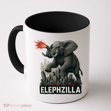 Elephent Elephzilla Parody In Action Coffee Mug
