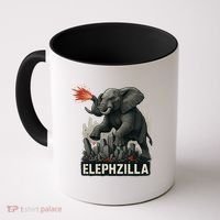 Elephent Elephzilla Parody In Action Coffee Mug thumb 0