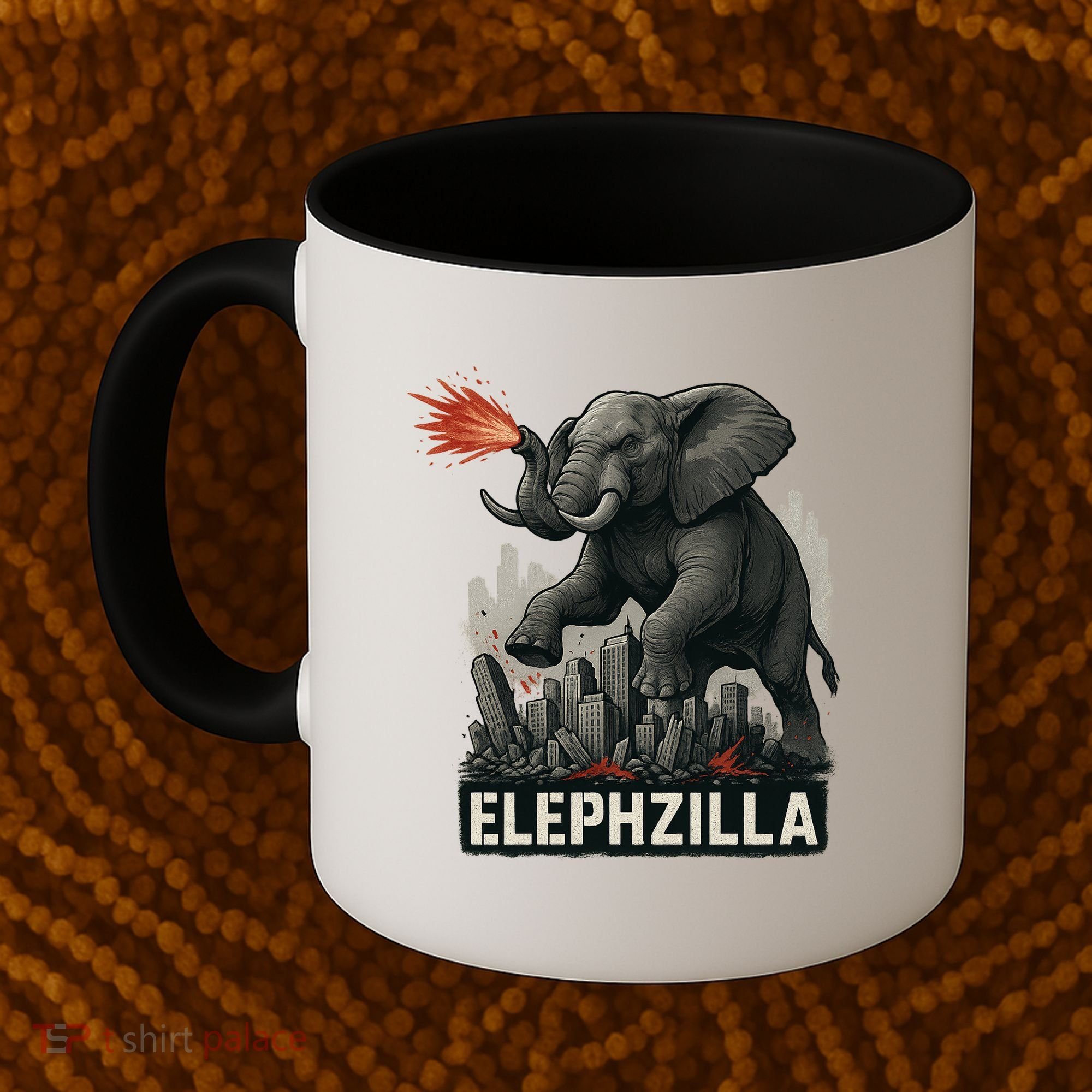 Elephent Elephzilla Parody In Action Coffee Mug