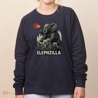 Elephent Elephzilla Parody In Action Women's Sweatshirt thumb 0