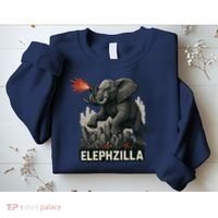 Elephent Elephzilla Parody In Action Sweatshirt thumb 2
