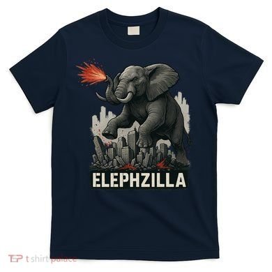 Elephent Elephzilla Parody In Action T-Shirt