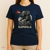 Elephent Elephzilla Parody In Action T-Shirt thumb 4