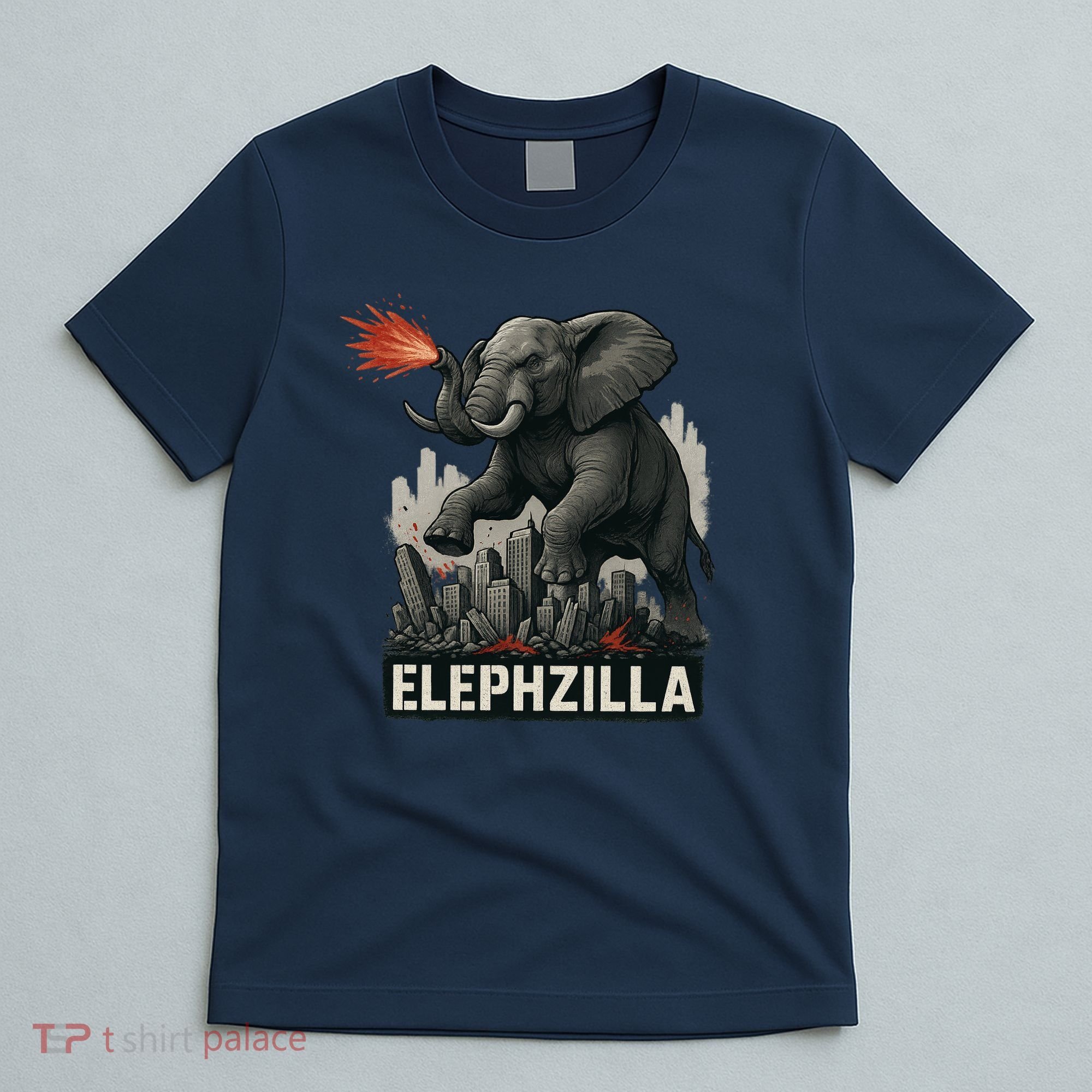 Elephent Elephzilla Parody In Action T-Shirt