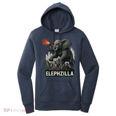 Elephent Elephzilla Parody In Action Women's Hoodie