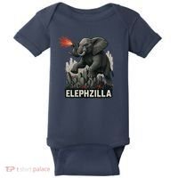 Elephent Elephzilla Parody In Action Baby Bodysuit thumb 0
