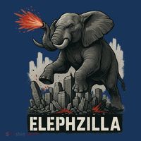 Elephent Elephzilla Parody In Action Hat thumb 2