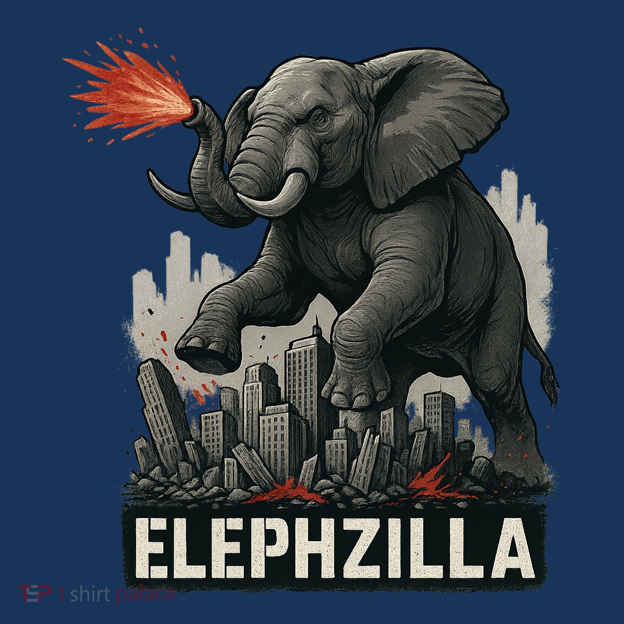 Elephent Elephzilla Parody In Action Hat