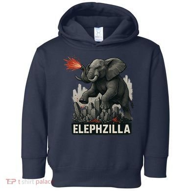 Elephent Elephzilla Parody In Action Toddler Hoodie