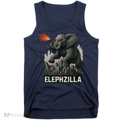 Elephent Elephzilla Parody In Action Tank Top