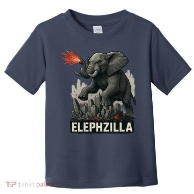 Elephent Elephzilla Parody In Action Toddler T-Shirt