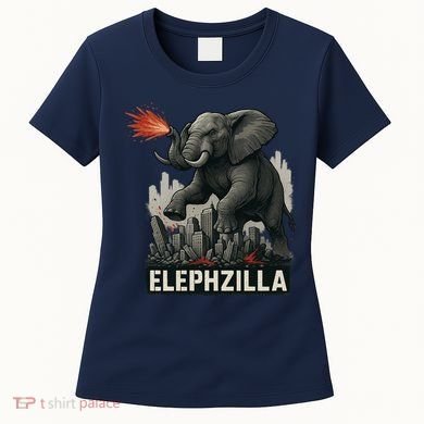 Elephent Elephzilla Parody In Action Women's T-Shirt