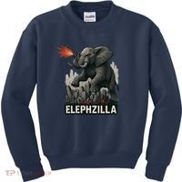 Elephent Elephzilla Parody In Action Kids Sweatshirt thumb 0