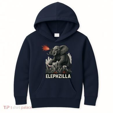 Elephent Elephzilla Parody In Action Kids Hoodie