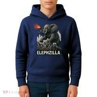 Elephent Elephzilla Parody In Action Kids Hoodie thumb 4