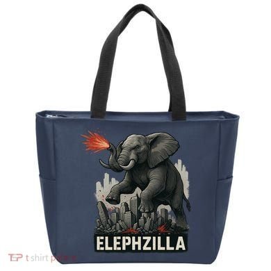 Elephent Elephzilla Parody In Action Tote Bag