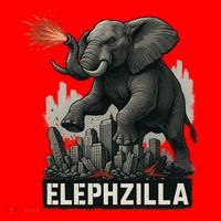 Elephent Elephzilla Parody In Action Santa Hat thumb 1