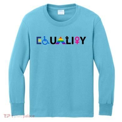Equality Equal Rights Lgbtq Ally Unity Pride Feminist Gift Kids Long Sleeve Shirt