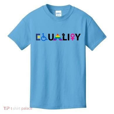 Equality Equal Rights Lgbtq Ally Unity Pride Feminist Gift Kids T-Shirt