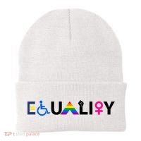 Equality Equal Rights Lgbtq Ally Unity Pride Feminist Gift Beanie thumb 0