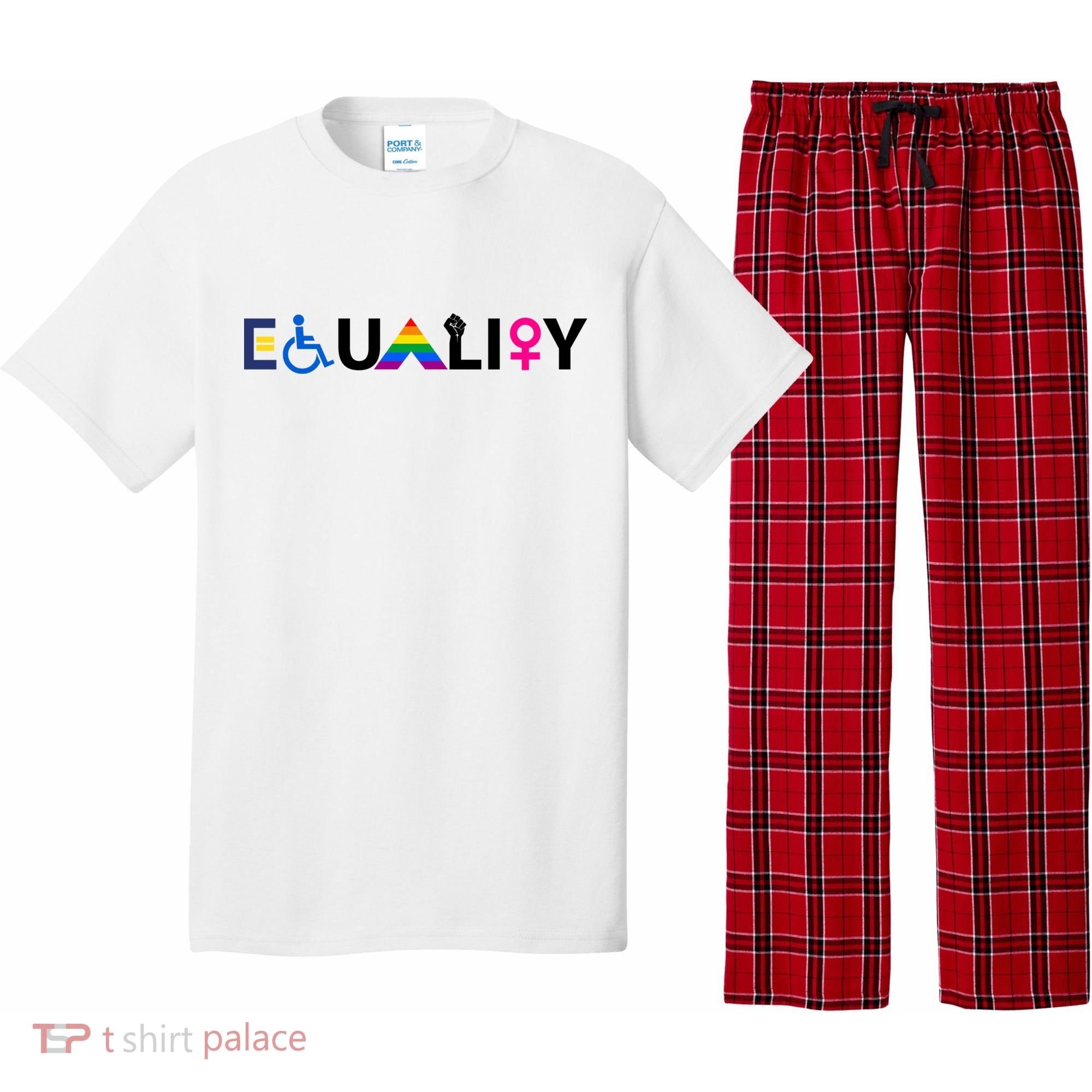 Equality Equal Rights Lgbtq Ally Unity Pride Feminist Gift Pajama Set
