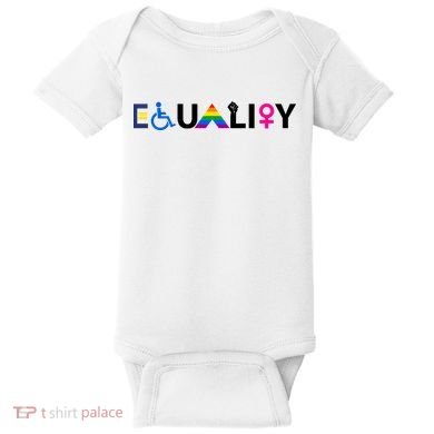 Equality Equal Rights Lgbtq Ally Unity Pride Feminist Gift Baby Bodysuit