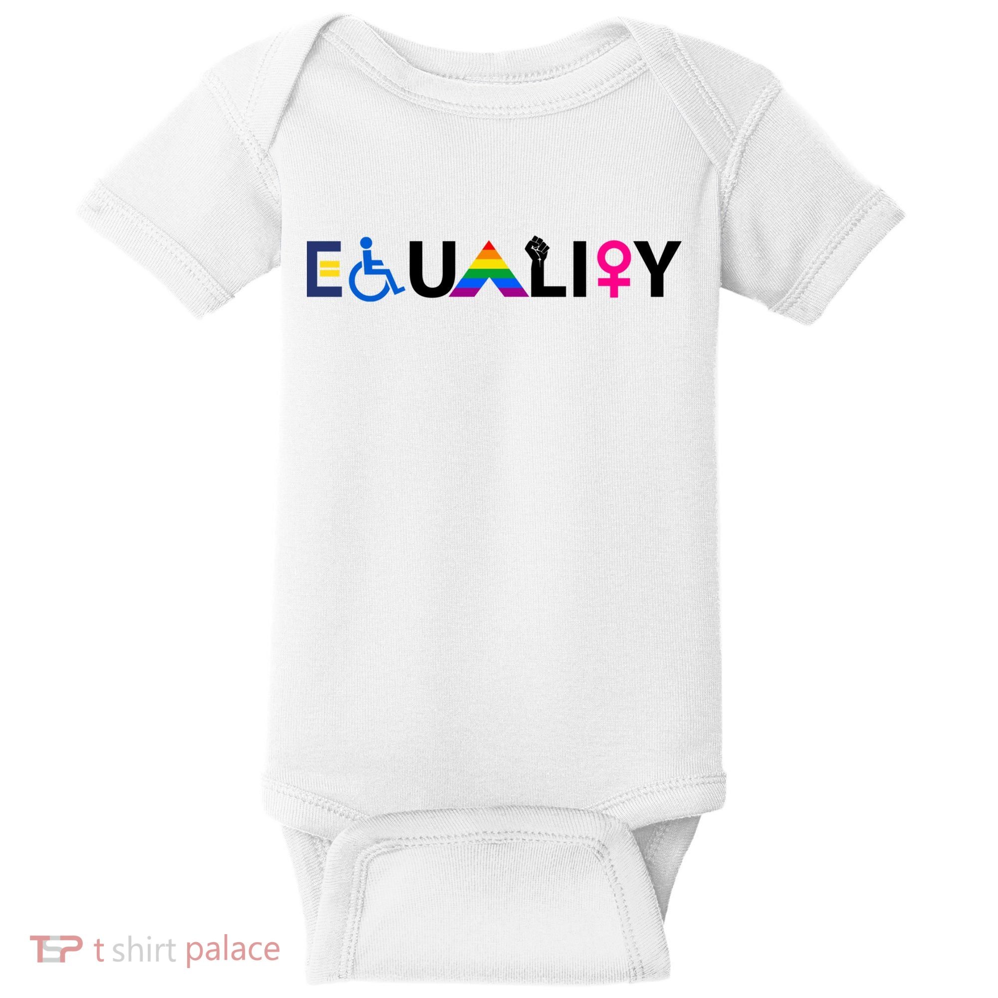 Equality Equal Rights Lgbtq Ally Unity Pride Feminist Gift Baby Bodysuit
