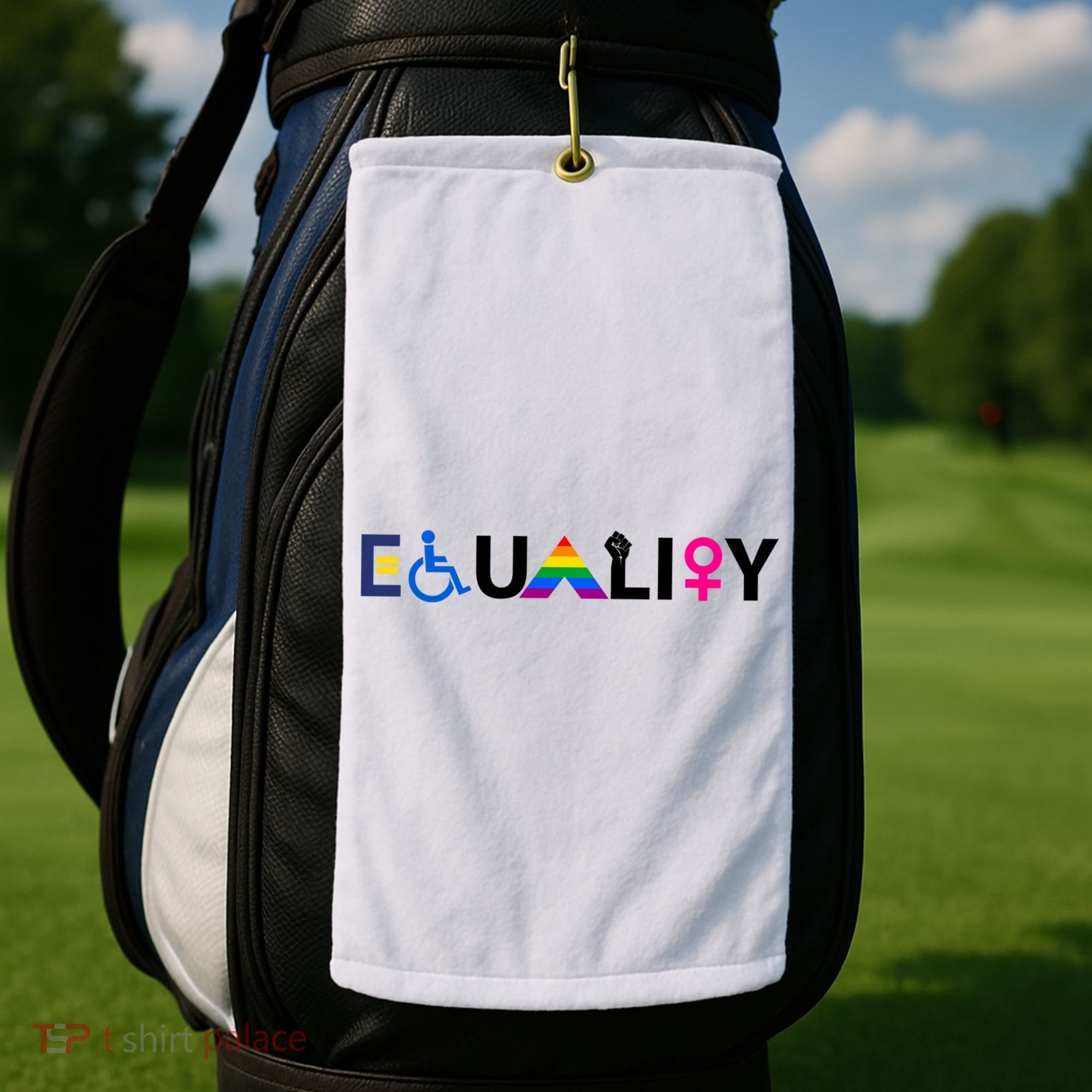 Equality Equal Rights Lgbtq Ally Unity Pride Feminist Gift Golf Towel