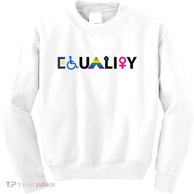 Equality Equal Rights Lgbtq Ally Unity Pride Feminist Gift Kids Sweatshirt