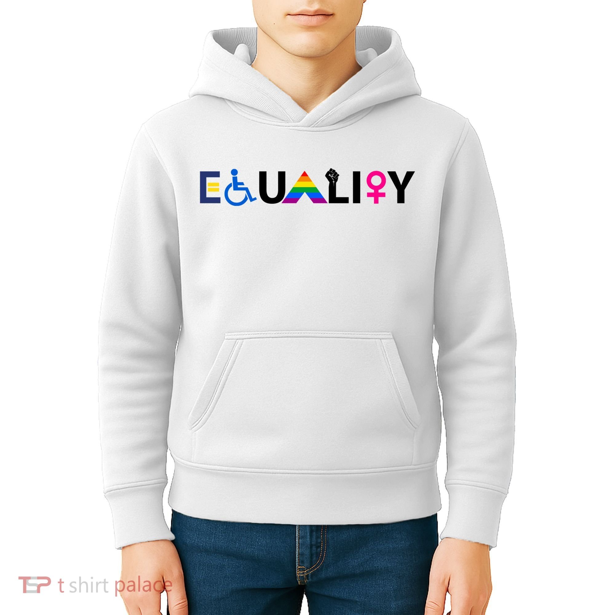 Equality Equal Rights Lgbtq Ally Unity Pride Feminist Gift Kids Hoodie