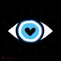 Evil Eye Spiritual Aesthetic Esoteric Mystical Themed Kids Colorblock Raglan Jersey thumb 2