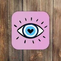 Evil Eye Spiritual Aesthetic Esoteric Mystical Themed Coaster thumb 0