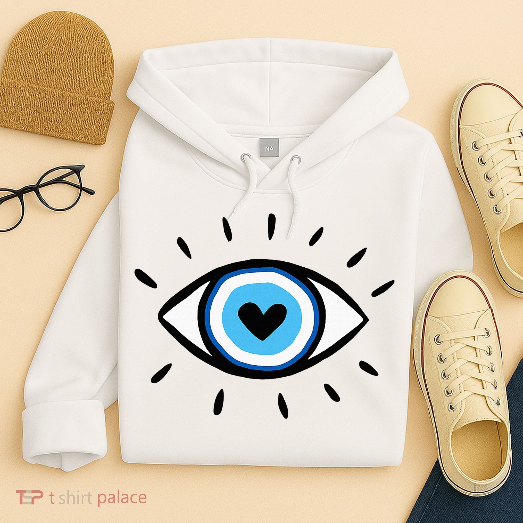Evil Eye Spiritual Aesthetic Esoteric Mystical Themed Hoodie