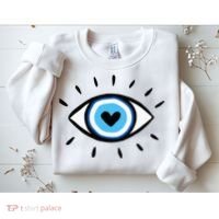 Evil Eye Spiritual Aesthetic Esoteric Mystical Themed Sweatshirt thumb 2