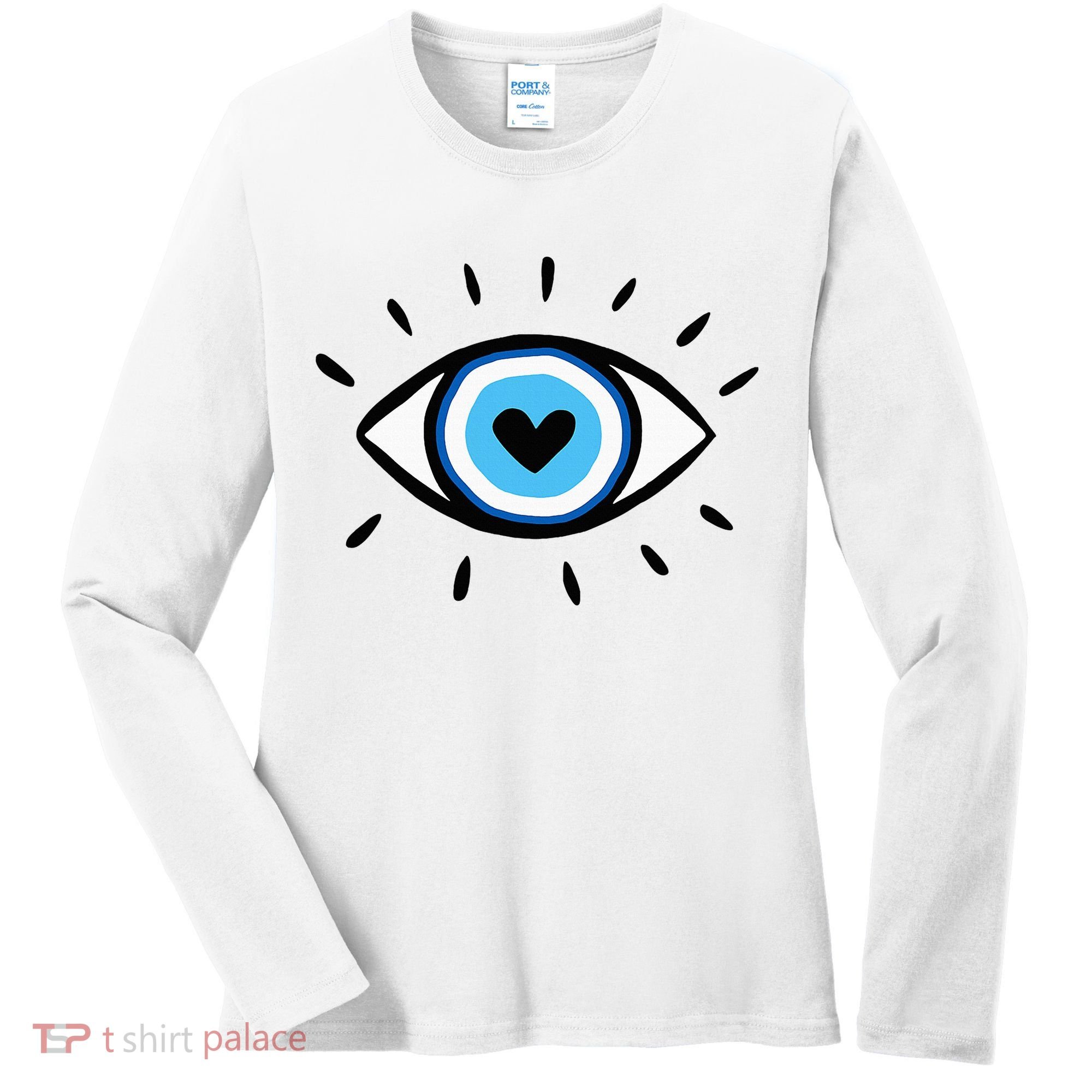 Evil Eye Spiritual Aesthetic Esoteric Mystical Themed Women's Long Sleeve Shirt
