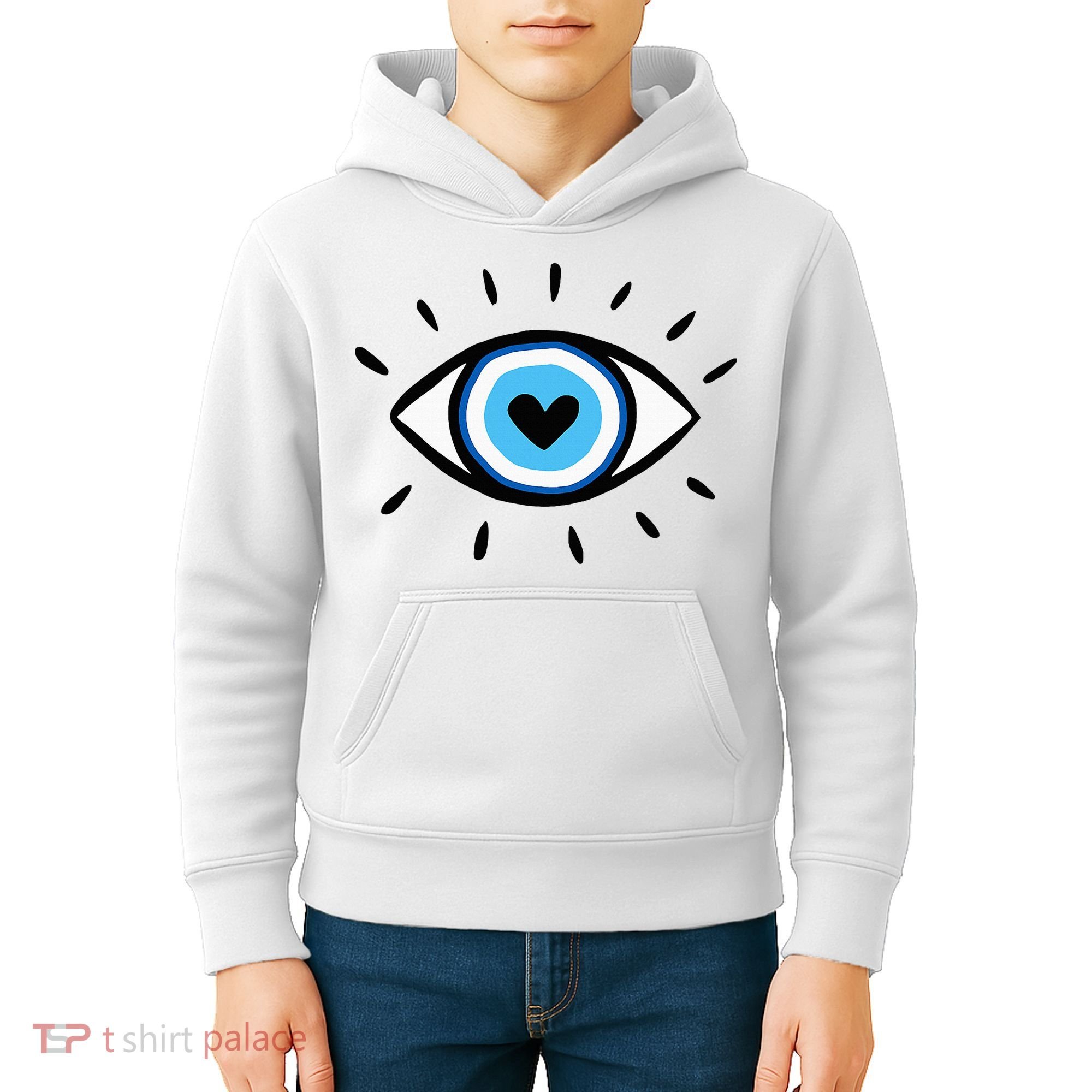 Evil Eye Spiritual Aesthetic Esoteric Mystical Themed Kids Hoodie