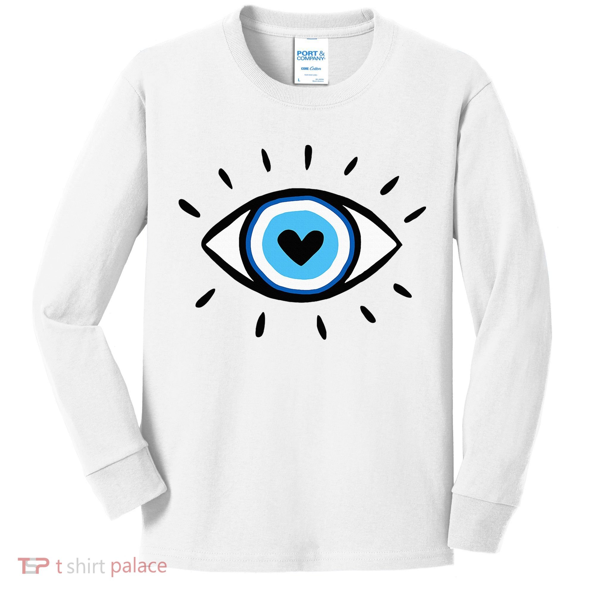 Evil Eye Spiritual Aesthetic Esoteric Mystical Themed Kids Long Sleeve Shirt