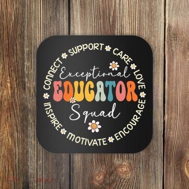 Exceptional Educator Squad Special Needs Education Teacher Coaster