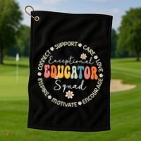 Exceptional Educator Squad Special Needs Education Teacher Golf Towel thumb 1