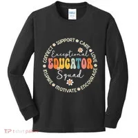 Exceptional Educator Squad Special Needs Education Teacher Kids Long Sleeve Shirt thumb 0