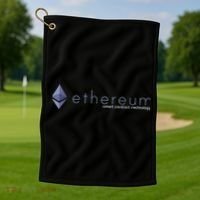 Ethereum ETH Smart Contract Technology Golf Towel thumb 1