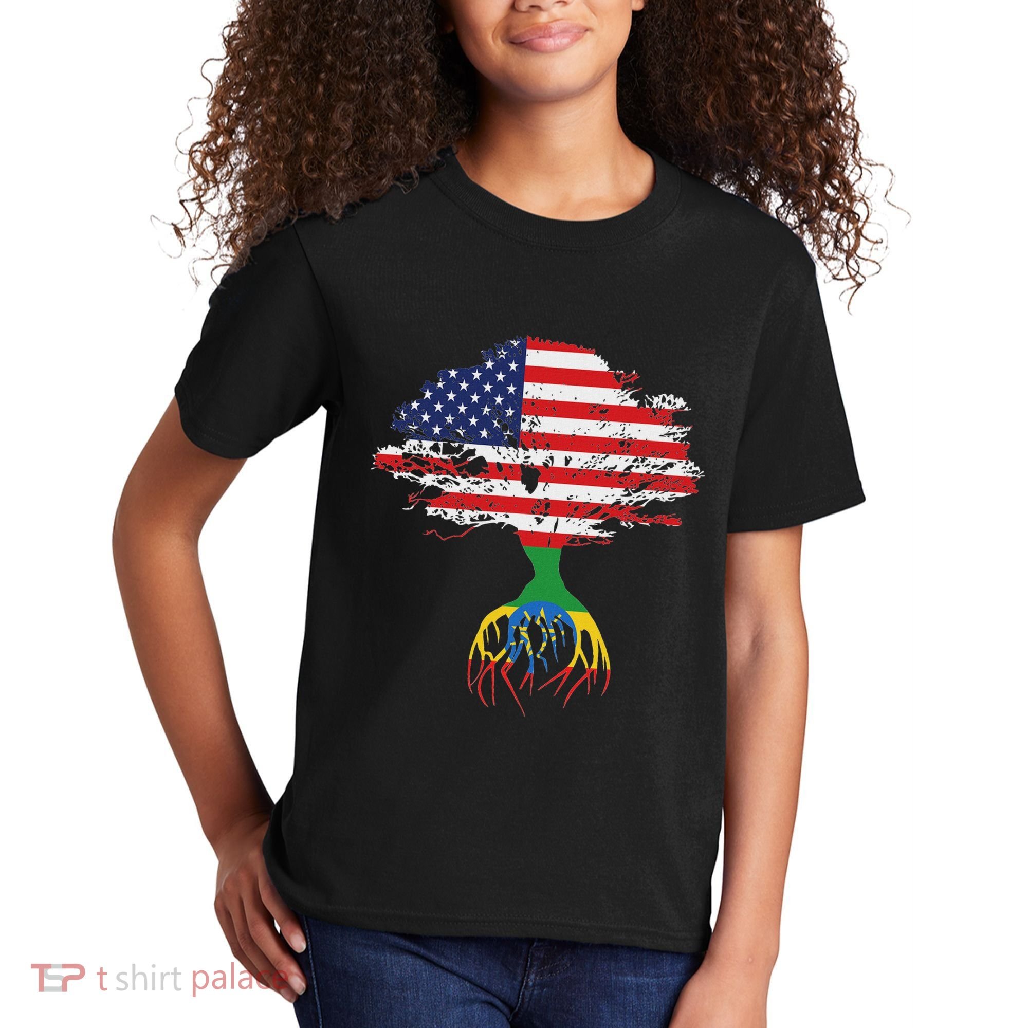 Ethiopian Ethiopia T Gift For Ethiopian People Kids T-Shirt
